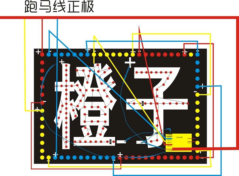 發(fā)光二級管電子鏤空燈箱容易制造教程（4）接線解釋